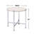 Round End Table With X-Shape Support