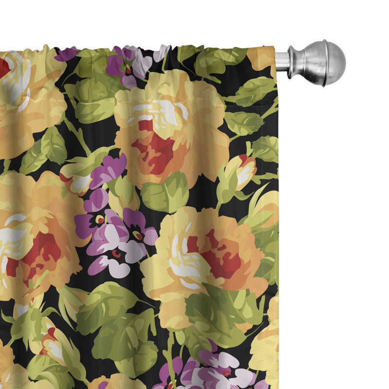 Room Darkening Curtain Pair, 28" W x 63" L