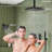 Ceiling Mount 12" Dual Rainfall Thermostatic Shower System with 6" Wall Shower and Handheld Spray-107861222