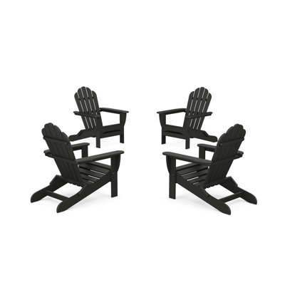 4-Piece Monterey Bay Folding Adirondack Chair Conversation Set by Trex Outdoor
