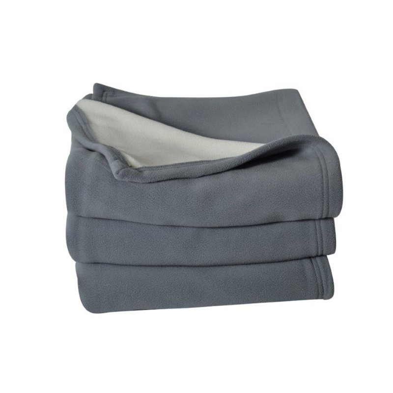 Polyester Blanket, 180cm x 220cm, Black Grey