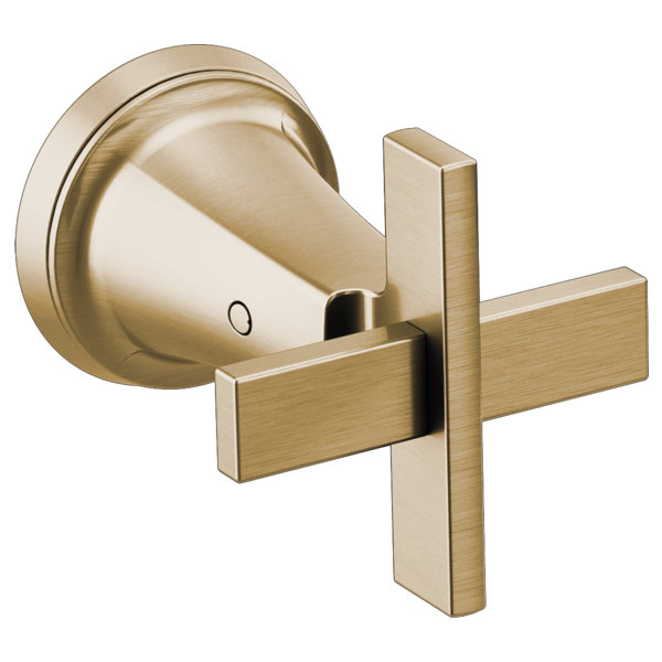 Levoir® Two-Handle Wall Mount Lavatory Faucet - Less Handles, Luxe Gold, Cross