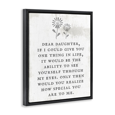 «Dear Daughter How Special You Are»