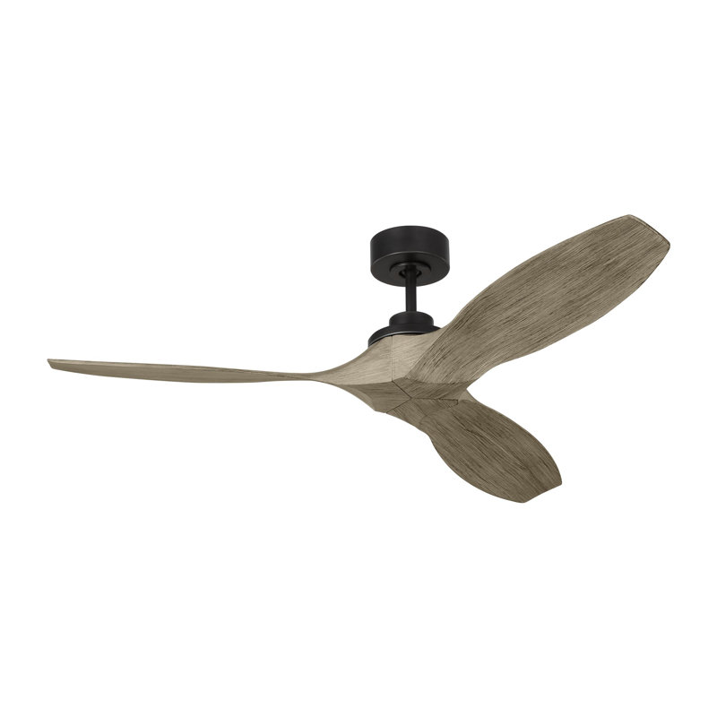 Collins 60" Smart Indoor/Outdoor Brushed Steel Ceiling Fan With Remote Control And Reversible Motor Works With Alexa, Google Home And Bond Home Action