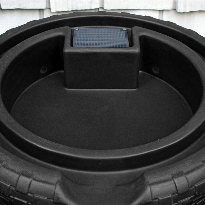 Good Ideas Impressions 50 Gal Nantucket Rain Barrel Planter, Black (4 Pack)