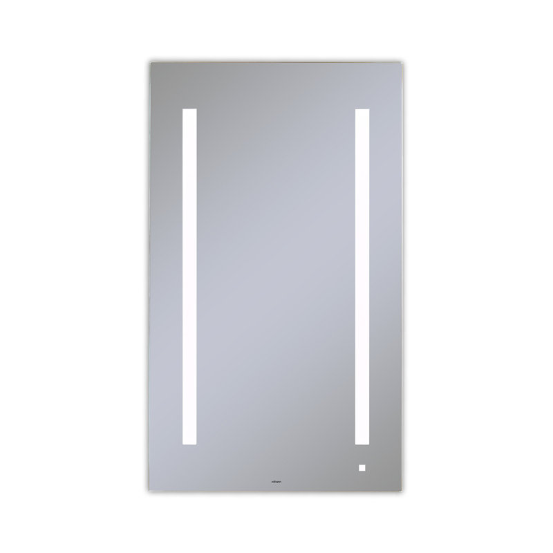 Frameless Rectangular Full-Length Lighted Vanity Bathroom Mirror 39"x23"