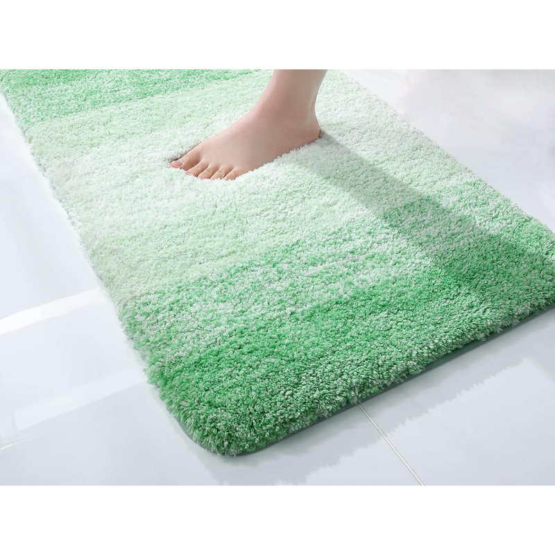 Microfiber Bath Mat, Non-Slipabsorbent Bathroom Mat, Single - 60cm L x 3cm W, Green