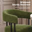 Fauteuil de salle à manger en velours capitonné - Chaises de cuisine d'une hauteur d'assise de 46 cm (ensemble de 4)-133258484-113257060