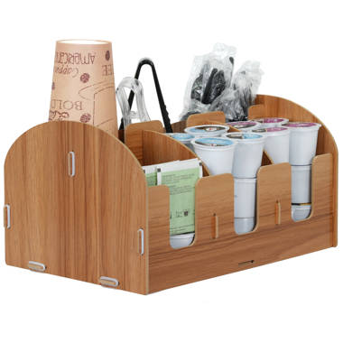 6-Compartment, 3-Tier Condiment Storage, Countertop Organizer, 13L x  6.25W x 15.25H