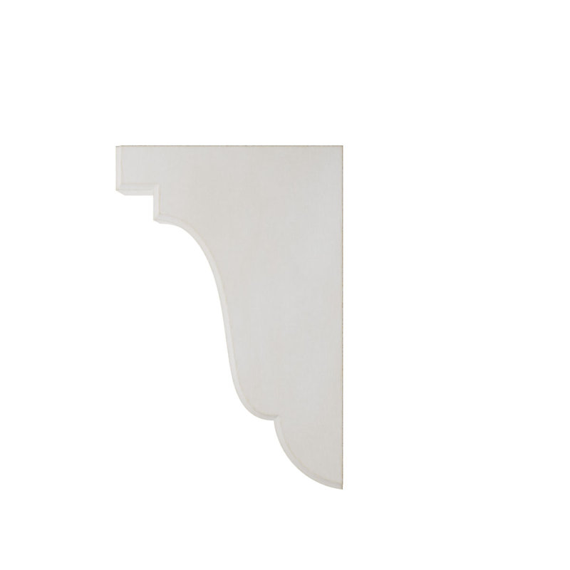 Support décoratif en bois Bedford, H 9,5 po x l 1,75 po x P 7,25 po, Blanc craie cendré
