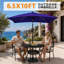 Parasol de marché rectangulaire pour l'extérieur avec lumière inclinable 10 x 6,5 pi-1552720463