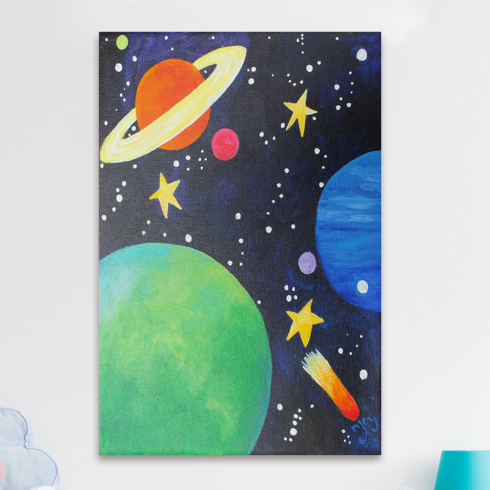 07/31/2019 Kids Summer Class (Outer Space Canvas Painting and