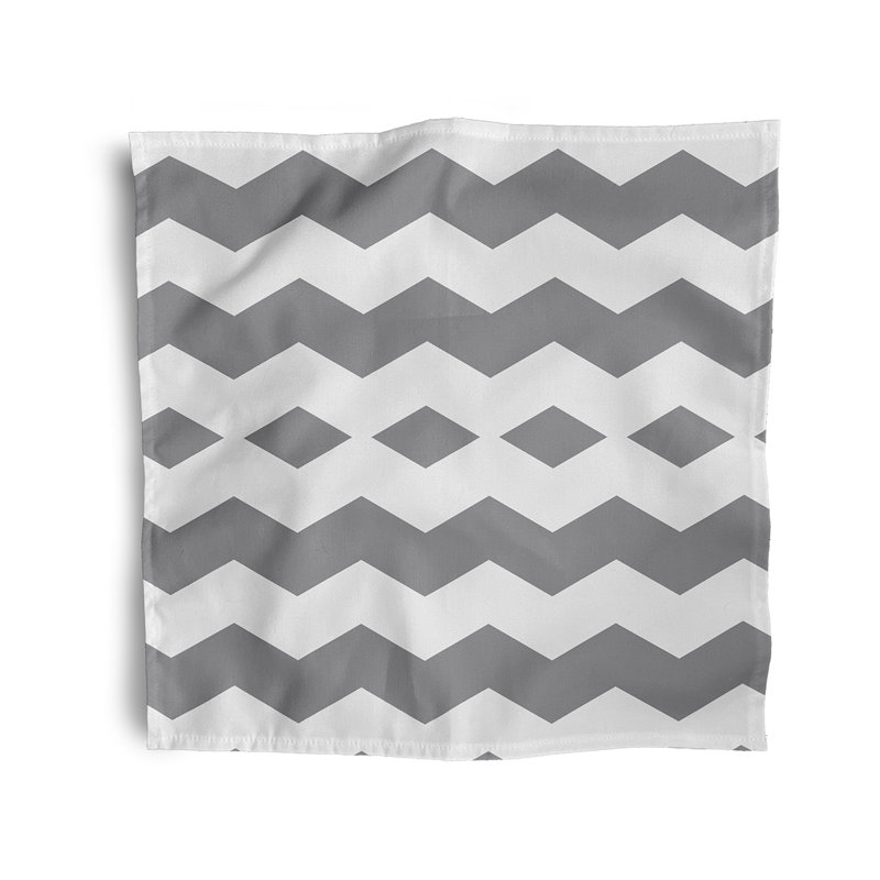 Kweku Bold Chevron Stripe Napkins, Grey
