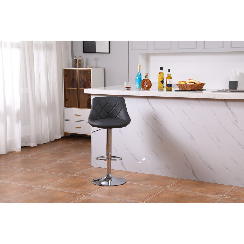 Tabouret de bar pivotant à hauteur réglable, Gris
