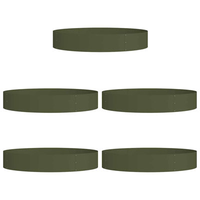 Garden Planters 5 Pcs 20 Cm Steel