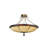 Canalou Glass Semi Flush Mount