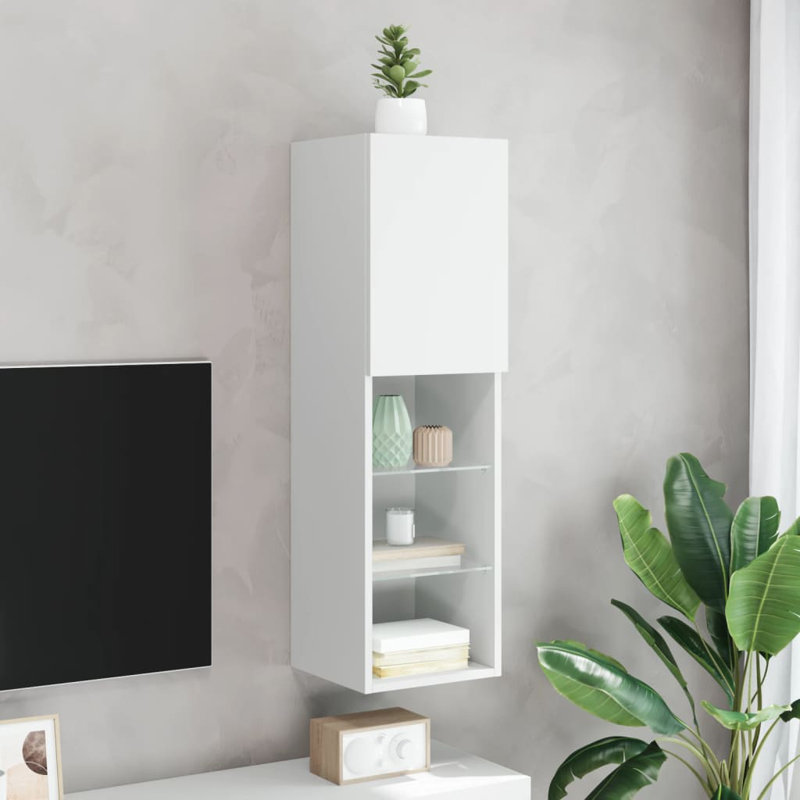Bahar Unfinished TV Stand for TVs up to 24", White