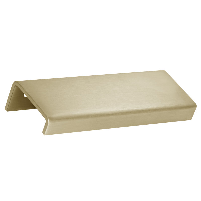 Modern Cabinet Finger Edge Pull, Polished Stainless Steel, 7 7/8″