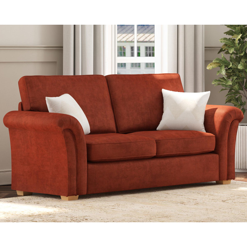 Castleacre Three Seater, Fixed Back, Marmalade