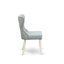 3 Piece Kitchen Table & Chairs Set Contains a Round Dining Room Table with Pedestal and 2 Baby Blue Linen Fabric Parsons Chairs, 36x36 Inch, Linen White-1944862067-1944862071-1944862070