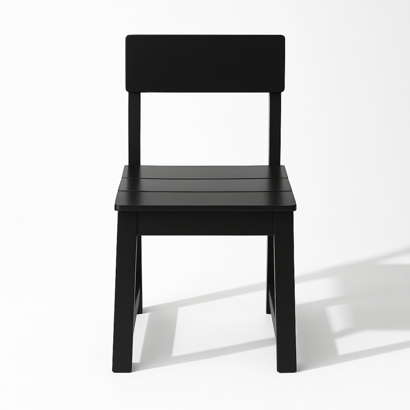 Versatile Weather-resistant Hdpe Dining Set - Modern Black Finish For Backyard Gatherings