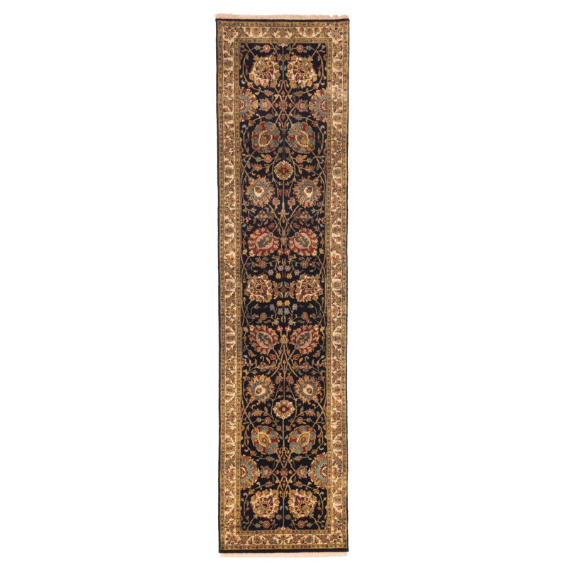 Jamshidpour Black Rug 2'4" x 9'7"