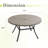 53.1" Round Outdoor Patio Dining Table-1709518324