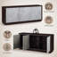 Armoire à console en métal argenté et noyer Geranio, parfaite pour un décor moderne et des solutions de rangement efficaces