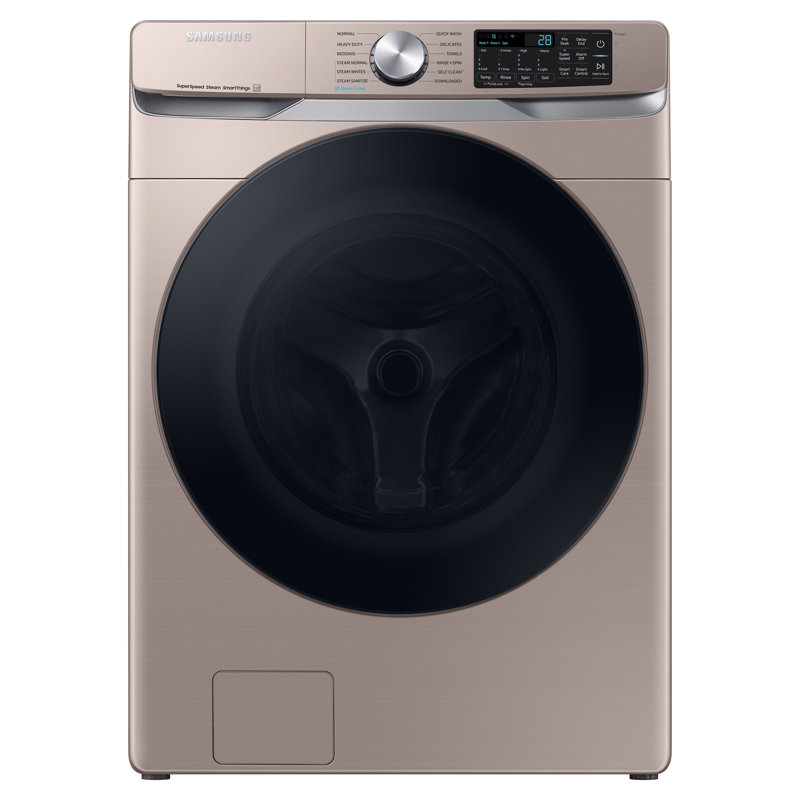 Samsung 5,2 pi³ Laveuse à chargement frontal très grande capacité avec lavage super rapide et vapeur, Champagne