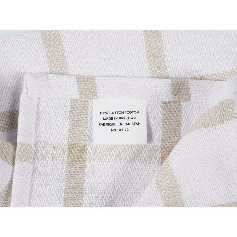 Ensemble de 6 serviettes de cuisine Kaf Home Premium 100% coton, 18 po x 28 po, Beige