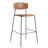 Upholstered Faux Leather Counter Stool with Steel Frame-1775613268-1775613291