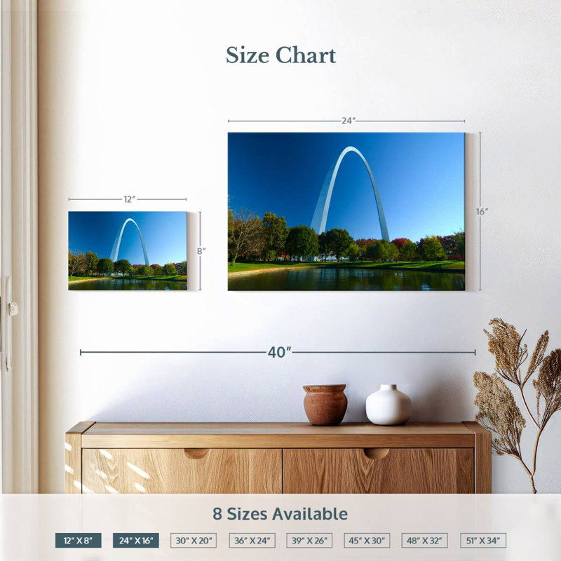 The Saint Louis Gateway Arch, 16" H x 24" W