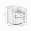 Fauteuil demi-tonneau pivotant en similicuir-1558136493