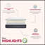 14 In. King Size Hybrid Mattress, Multi Layer Foam And Pocket Coil Mattress In A Bed