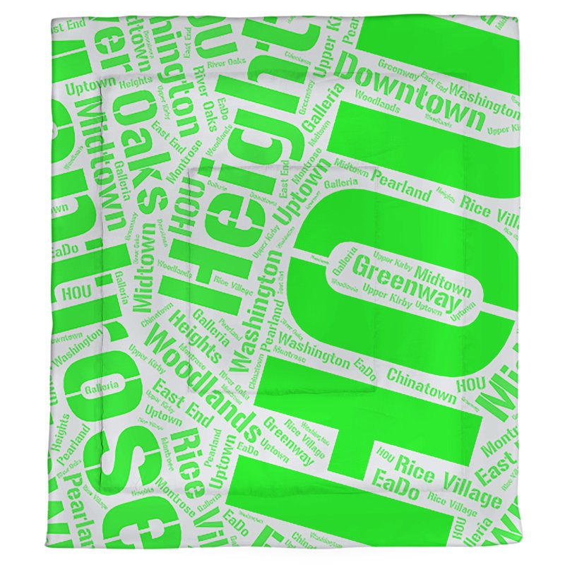 Polyester Box Stitch Comforter, Twin Comforter, Green