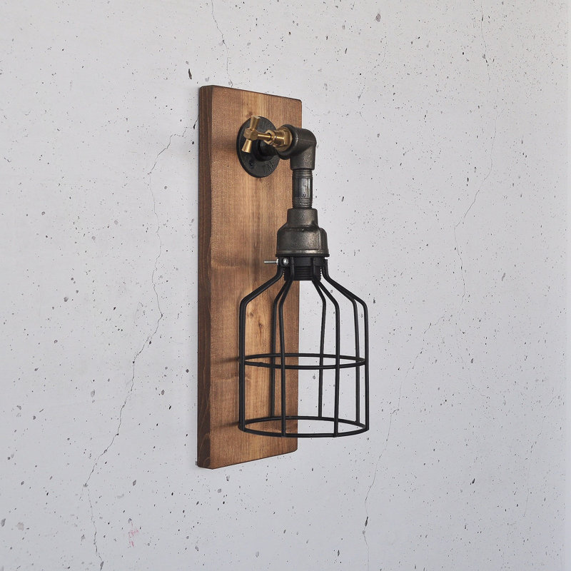 Lampe murale élégante, 100% bois massif, 15,7 x 5,5 x 6,3 pouces | Douille E27, 200 W maximum | Conception unique en bois, parfaite pour le salon, la chambre à coucher ou le bureau | Solution d'éclairage élégante avec finition naturelle