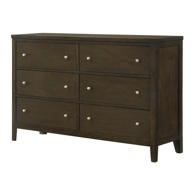 Commode 6 tiroirs cacao foncé