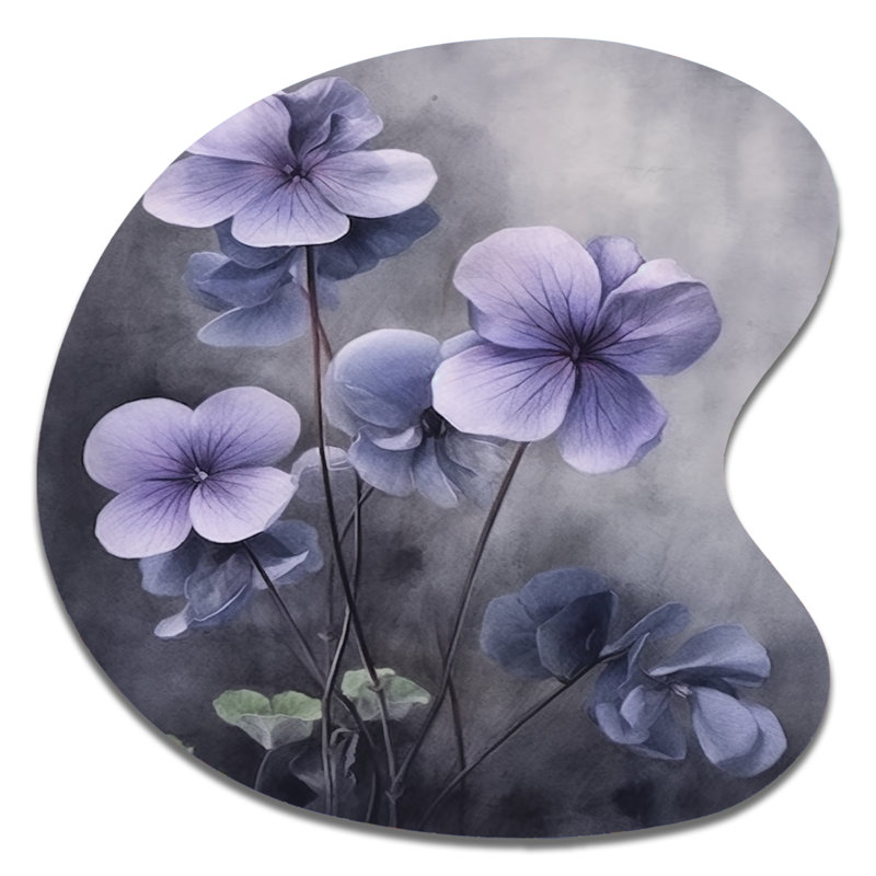 Selim - Art mural floral asymétrique en métal, sculpture murale en métal de forme unique, H 33 po x l 33 po x P 1 po
