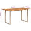 Depasquale Acacia Rectangular Wood Top Dining Table with Steel Base-686484025