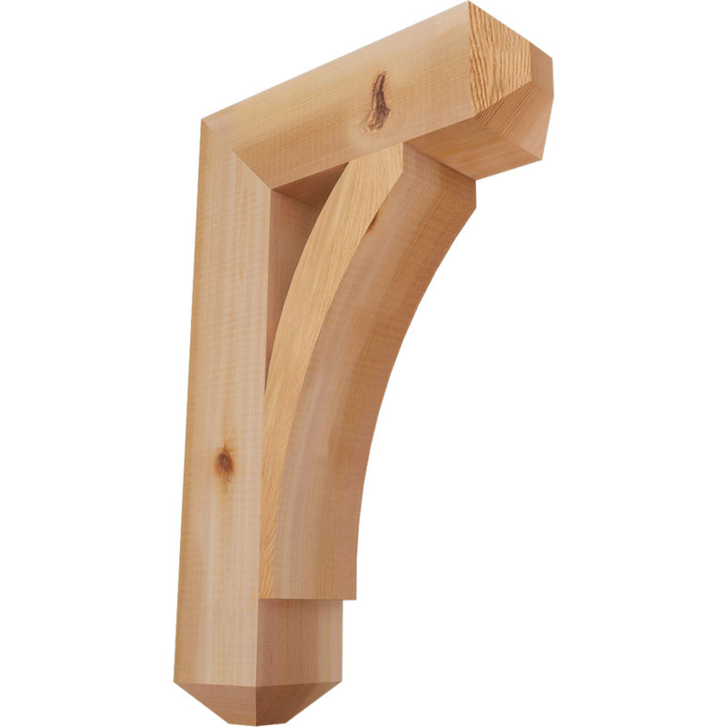 Thorton Craftsman Bracket, Western Red Cedar (Smooth), 22" H x 4" W x 14" D