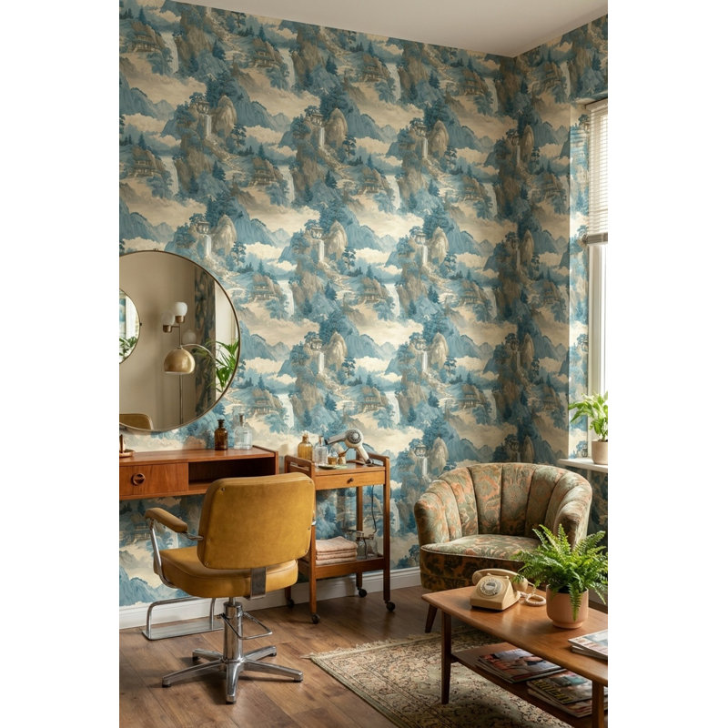 Mountain Wallpaper Tree Peel And Stick Waterfall Wall Mural