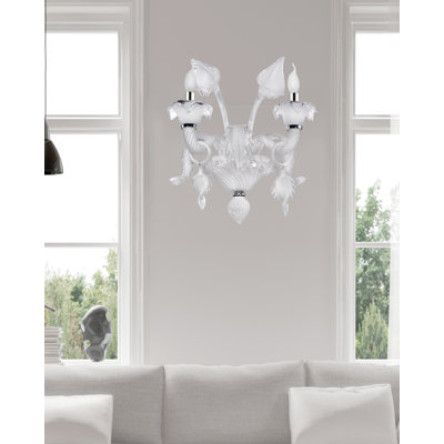 Earline Glass Candle Wall Light