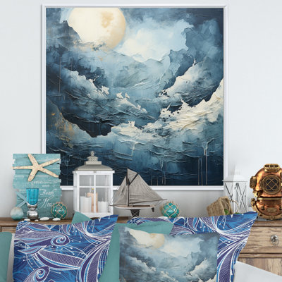 Reproduction d'art sur toile noir et blanc Mystic Moonlight