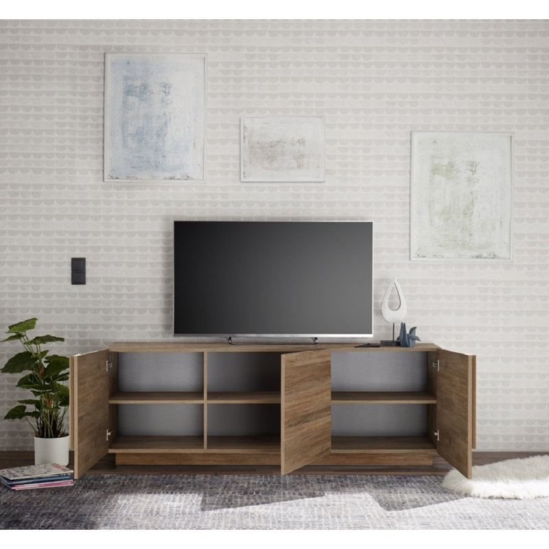 Brayanna TV Stand for TVs up to 55", Oak Wood