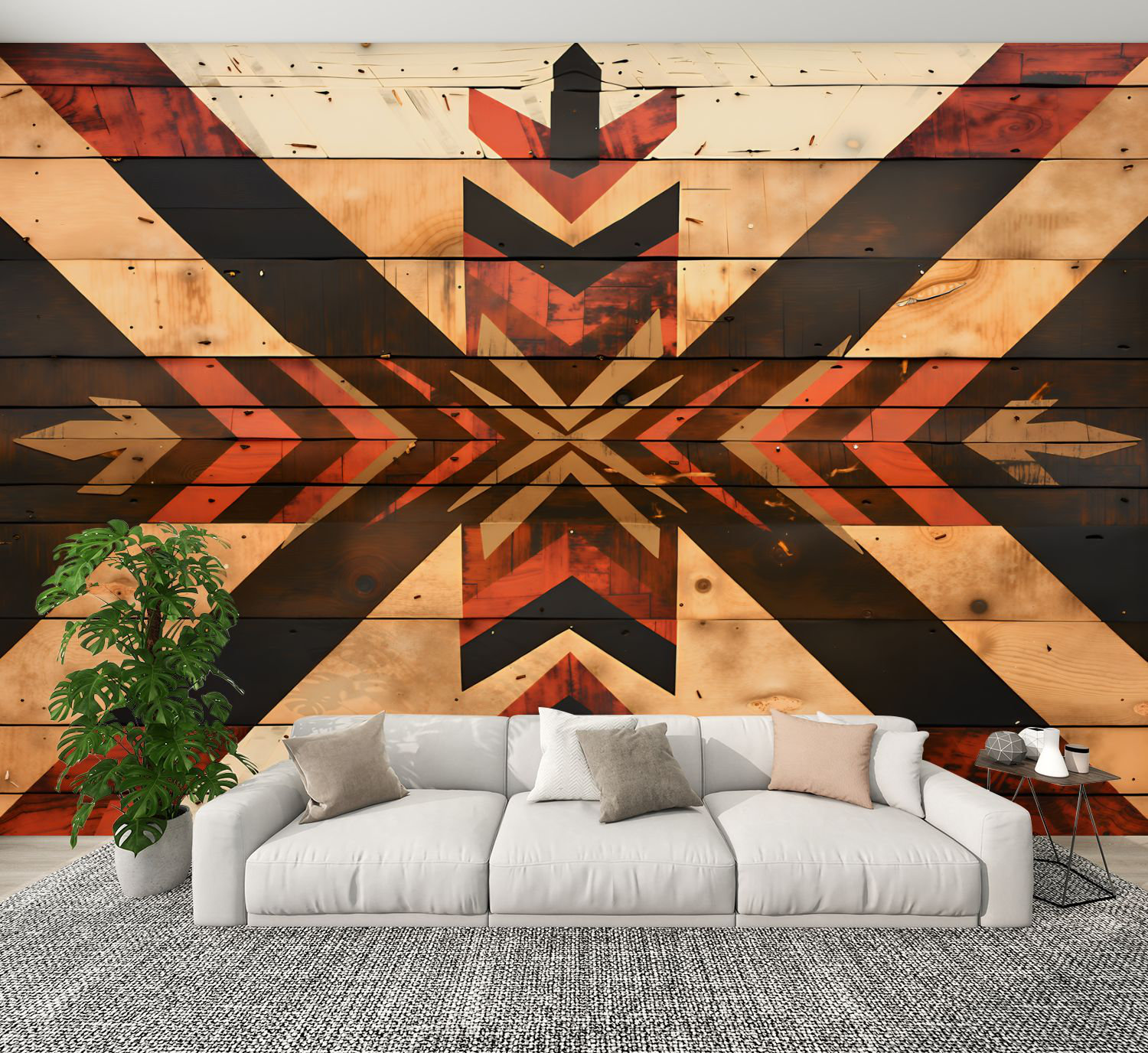 Trabal Pvc Red Barrel Studio® Peel and Stick Wallpaper Western Aztec Southwestern ...