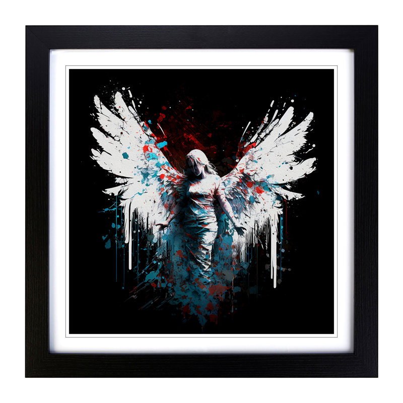 Single Picture Frame Print on Wood, Black