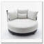 Chaise pivotante surdimensionnée ronde. Chaise double, support de téléphone réglable-1613890570