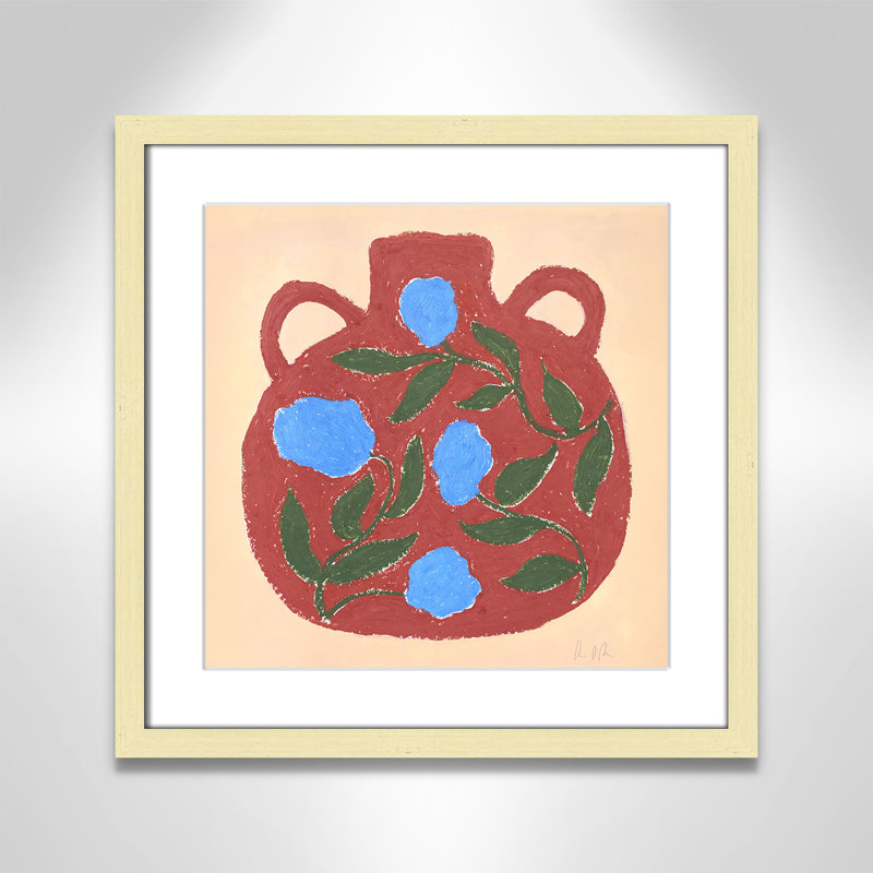Vase n ° 04 par Camilla Bergqvist, H 17 po x l 17 po x P 1,25 po, Reproduction encadrée dorée avec passe-partout