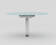 Dumel Extendable Motion Tempered White Glass Pedestal Table