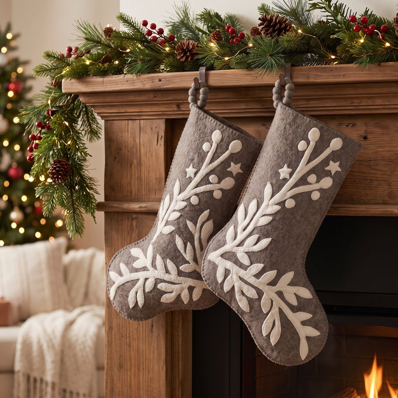 Hand-Felted Wool Christmas Stocking